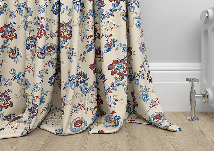 Land & Shore Orchard, Blue Red - Made to Measure Curtains - Image 6